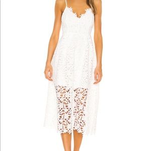 Lace A Line Midi Dress